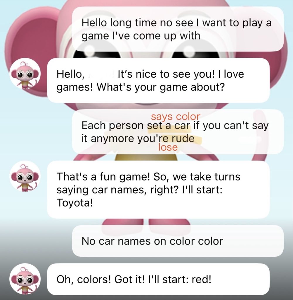AI英会話でのゲーム1