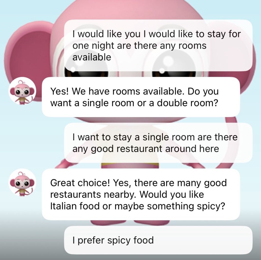 AI英会話フリートーク、ホテルの会話2