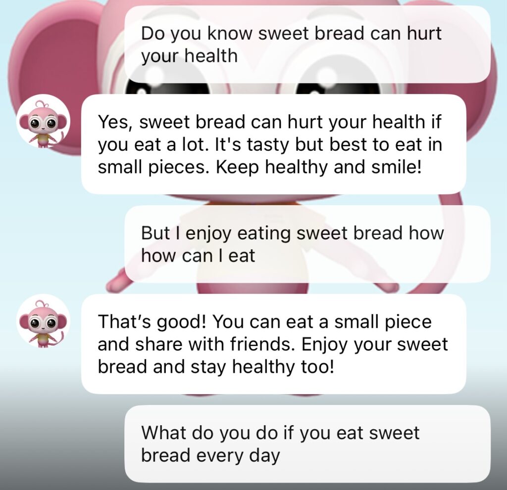 AI英会話フリートーク「菓子パンは健康を害する」①