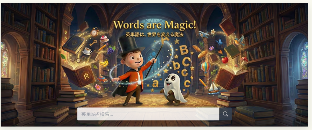 天才英単語のトップページデザイン